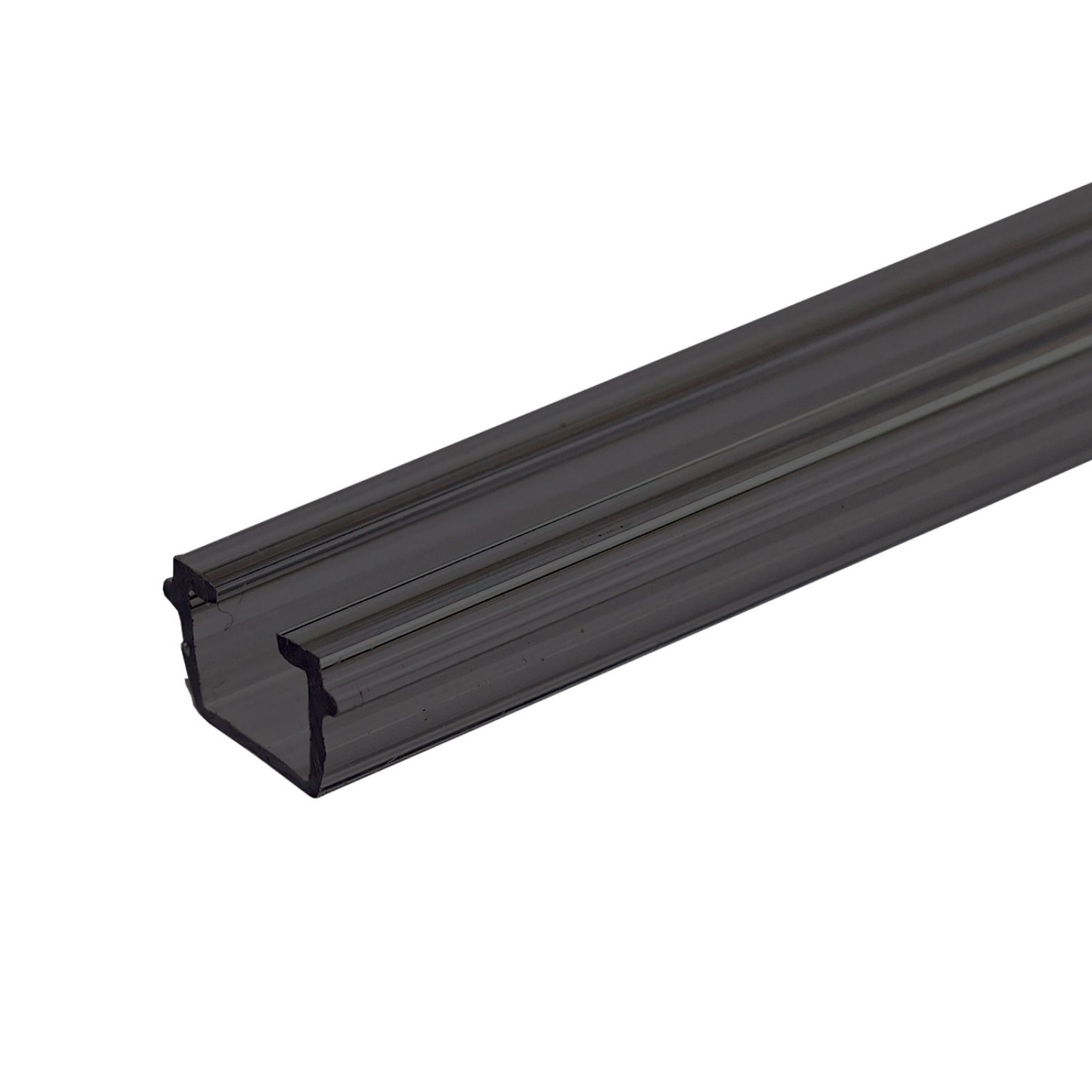 Gardineneinsatz schwarz transluzent, Innenma�e B=9.7 H=6.5mm Schlitz 6mm, 1m