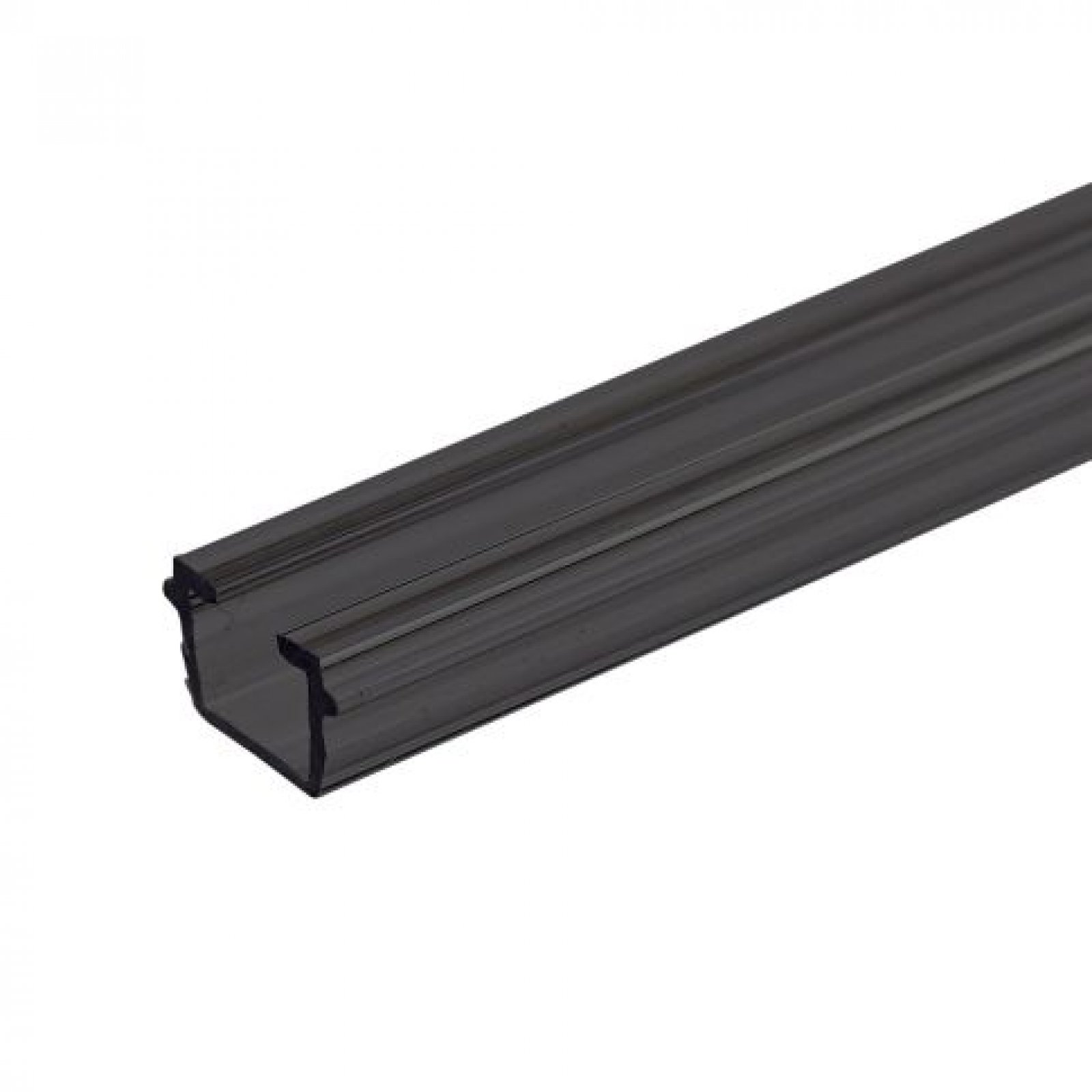 Gardineneinsatz schwarz transluzent, Innenma�e B=9.7 H=6.5mm Schlitz 6mm, 2m