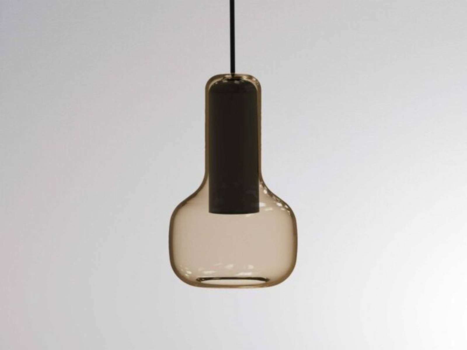 Glas-H�ngeleuchte CORPA VOLARE, GU10 max. 9W, IRIS S VOLARE, Champagner, Wei�