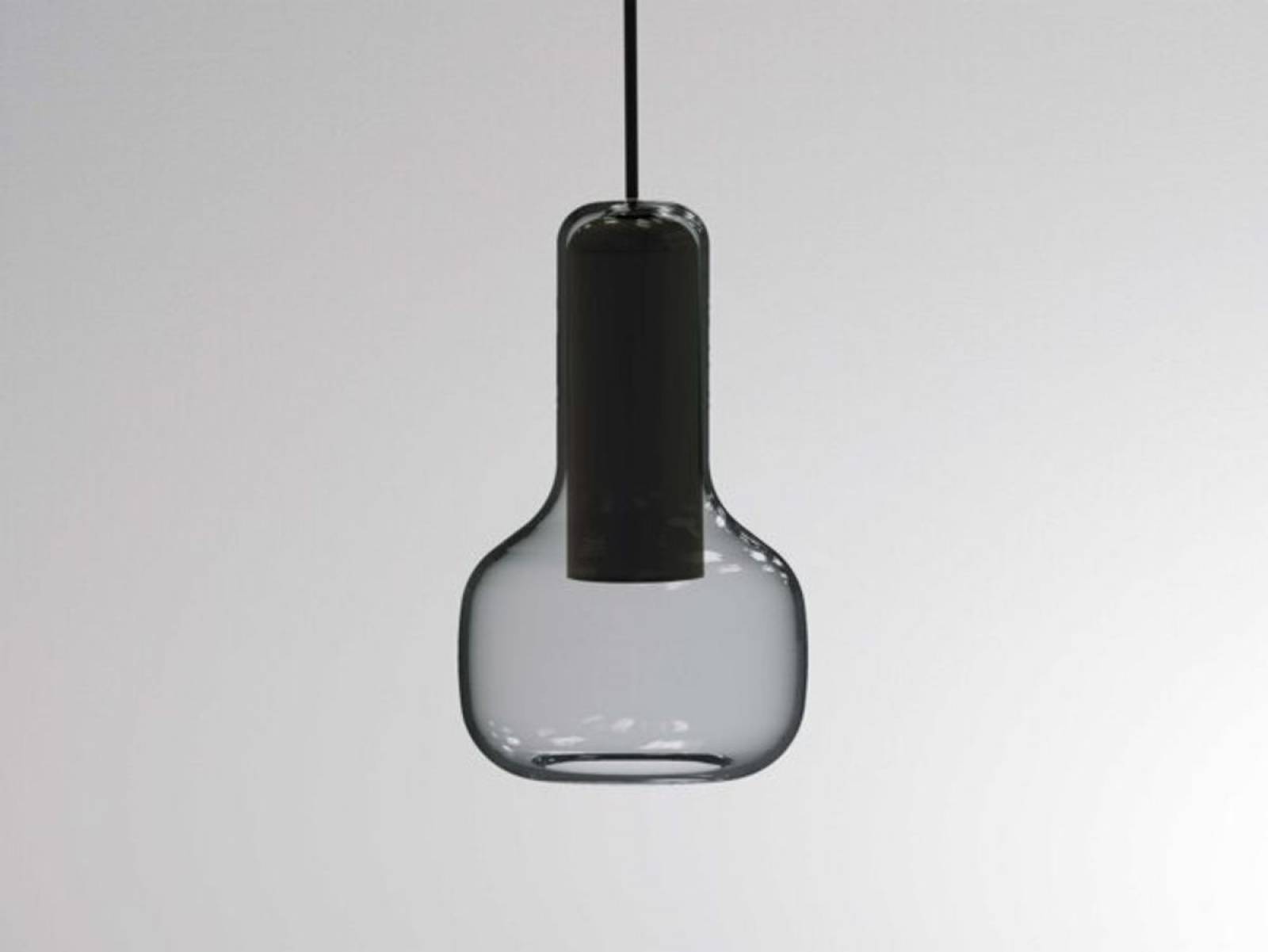 Glas-H�ngeleuchte CORPA VOLARE, GU10 max. 9W, IRIS S VOLARE, Grau, Silber matt