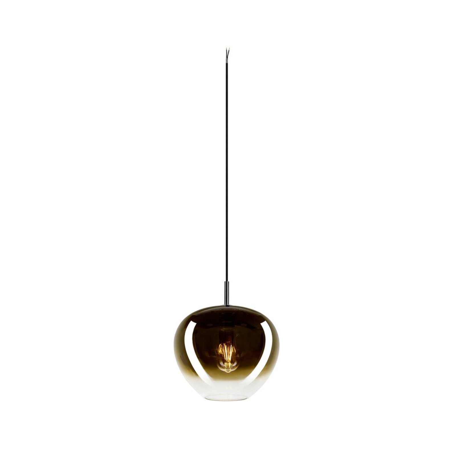 Glas Pendelleuchte PANTILO CONVEX 29, gold, f�r 1- und 3-Phasen-Schienen