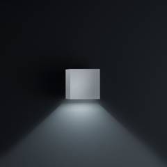 SIRI44 Wandleuchte LED 7W nickel, 10x10cm IP54 3000K, verstellbarer Lichtaustritt
