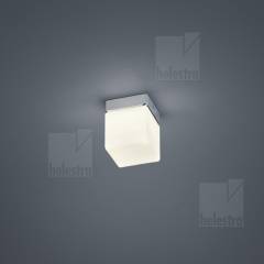 KETO Glas Deckenaufbauleuchte LED 6W, IP44 chrom, 10x10cm, warmwei�