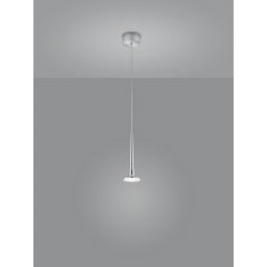 FLUTE LED Pendelleuchte chrom 8W, Glasschirm optional, 2800K, dimmbar