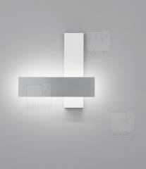 DEX Wandleuchte 13W alu-wei�, drehbar, indirektes Licht, 3000K, dimmbar