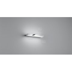 Flache Wandleuchte SLATE 30cm chrom, direkt & indirekt, warmwei�