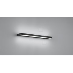 Flache Wandleuchte SLATE 60cm schwarz-matt, direkt & indirekt, warmwei�
