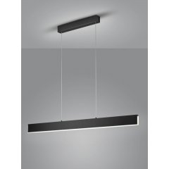 Helestra NEX Pendelleuchte mattschwarz, Acryldiffusor satiniert - 4000lm 2700K 40W