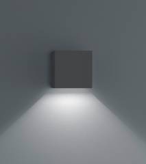 SIRI44 Wandleuchte LED 7W Graphit, 10x10cm IP54 3000K, verstellbarer Lichtaustritt
