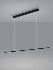 LOOPY LED Pendelleuchte 22W mattschwarz, 2700K warmwei�, dimmbar, 10-1800mm