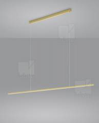 LOOPY LED Pendelleuchte 22W gold matt, 2700K warmwei�, dimmbar, 10-1800mm