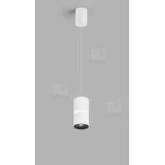 ROK Pendelleuchte wei� matt 10W dimmbar, 2700K, verstellbar 20-60�, H:10-1800mm