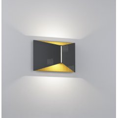 VID Au�en-/Wandleuchte Up & Down IP65, dimmbar, 690lm schwarz-gold
