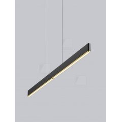 LED Pendelleuchte schwarz-gold NIN - schmal mit Easy-Lift und ColorSwitch, dimmbar