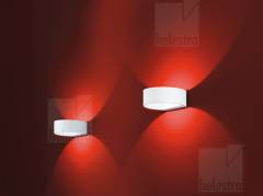 FOSCA Up & Down Wandleuchte halbrund 9W, wei� matt, 3000K warmwei�