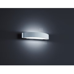 Edle Wandleuchte Up & Down YONA halbrund, 3000K, alu poliert, 275mm