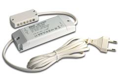 HERA Trafo LED 24 30W dimmbar DC 24V mit 12-fach Verteiler