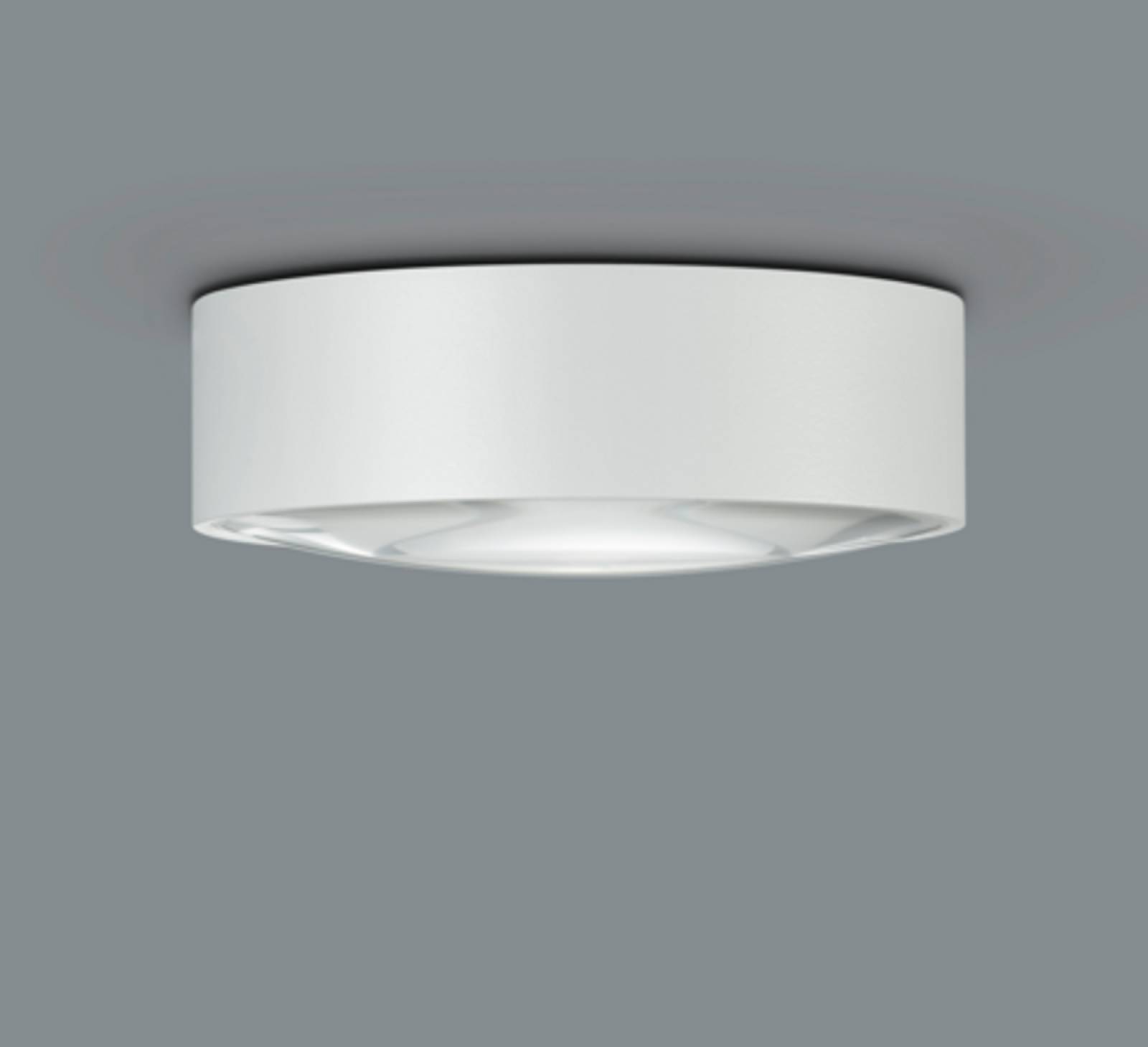Helestra POSH Au�en Deckenleuchte IP65, Glaslinse, wei� matt, 6W, warmwei�