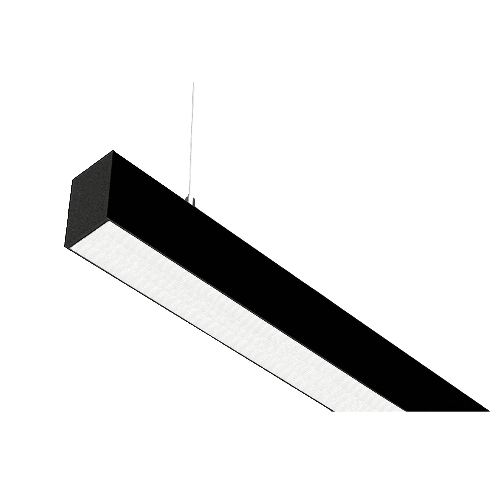 HighLine S36 Office-LED-Pendelleuchte UGR<19 Casambi 4000K 52W 7900lm 130cm schwarz