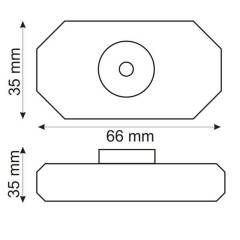 LED Drehdimmer wei�, 2A, max. 48 Watt, Rundstecker Anschluss