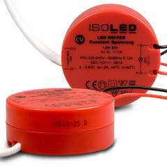 LED Trafo 12V/DC, 0-8W, rund