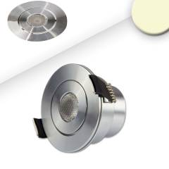 LED Einbaustrahler, 3W, 45�, rund, Alu-geb., warmwei�, 3000K, , CRI:80, 200lm