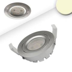 LED Einbaustrahler, silber, 8W SMD, 120�, rund, warmwei�, dimmbar