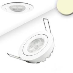 LED Einbaustrahler, wei�, 8W, 72�, rund, warmwei�, dimmbar