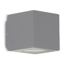 LED Wandleuchte Up&Down IP54 Au�enleuchte, 2x3W CREE, silber, ww, 3000K, A, CRI:80, 290lm