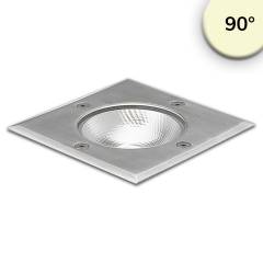 LED Bodeneinbaustrahler, quadr. Edelstahl, IP67, 7W COB, 90�, ww, 3000K, 470lm