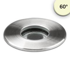 LED Einbaustrahler, Edelstahl , 2W, 60�, IP67, 12V AC/DC, ww, 3000K, , 160lm