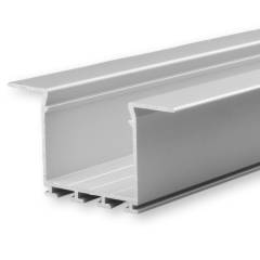 ISOLED LED-Einbauprofil WING20 FLANSCH GERADE, Silber, 200cm, F�r max. 20mm LED-Streifen