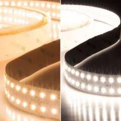 ISOLED LED Stripe HEQ zweireihig, 30W/m, einfarbig, 5m Rolle, 24V