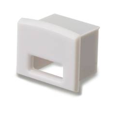 ISOLED Endkappe EC11 f�r SURF12 BORDERLESS inkl. COVER3 mit Kabelausgang PVC grauwei�