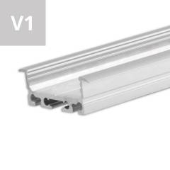 ISOLED LED-Einbauprofil DIVE20 FLAT Aluminium eloxiert, 200cm, F�r max. 24mm LED-Streifen