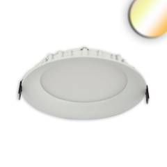 LED Downlight ColorSwitch 2600K/3100K/4000K, ultraflach, 15W, dim,CRI:90, 1100lm