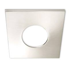 Cover Aluminium eckig nickel geb�rstet f�r Einbaustrahler Sys-68