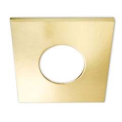 Cover Aluminium eckig gold geb�rstet f�r Einbaustrahler Sys-68