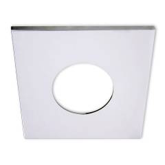 Cover Aluminium eckig chrom f�r Einbaustrahler Sys-68