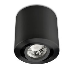 Isoled Deckenaufbauleuchte rund, GU10 Sockel/MR16, Alu schwarz, ohne Leuchtmittel