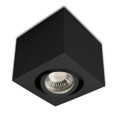 Isoled Deckenaufbauleuchte eckig, GU10 Sockel, Alu schwarz, ohne Leuchtmittel