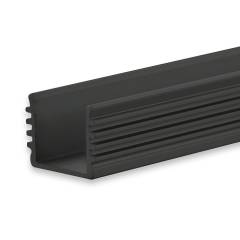 ISOLED LED-Aufbauprofil SURF12 BORDERLESS Schwarz, 200cm, F�r max. 12mm LED-Streifen