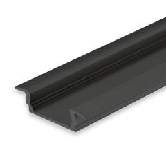 ISOLED LED-Einbauprofil DIVE12 FLAT Schwarz, 200cm, F�r max. 12mm LED-Streifen