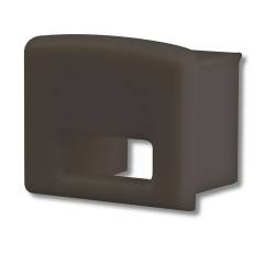 ISOLED Endkappe EC11B schwarz f�r Profil SURF12 BORDERLESS mit Kabeldurchf�hrung, 1 STK