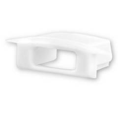 ISOLED Endkappe EC26W wei� f�r Profil DIVE12 FLAT mit Kabeldurchf�hrung, 1 STK
