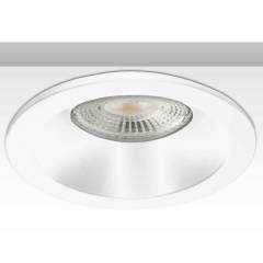ISOLED Einbaurahmen r�ckversetzt rund f�r GU10/MR16 wei�, mit Glaslinse