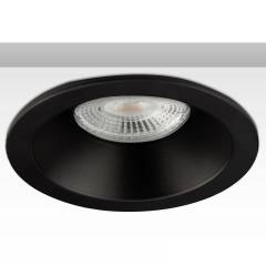 ISOLED Einbaurahmen r�ckversetzt rund f�r GU10/MR16 schwarz, mit Glaslinse
