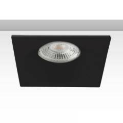 ISOLED Einbaurahmen r�ckversetzt eckig f�r GU10/MR16 schwarz, mit Glaslinse