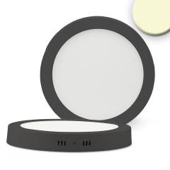 LED Deckenleuchte schwarz 24W rund 300mm warmwei� dim. 3000K CRI:80 1850lm