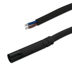 Mini-Plug Anschlusskabel male, 1m, 2x0.75, schwarz, max. 24V/6A